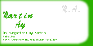 martin ay business card